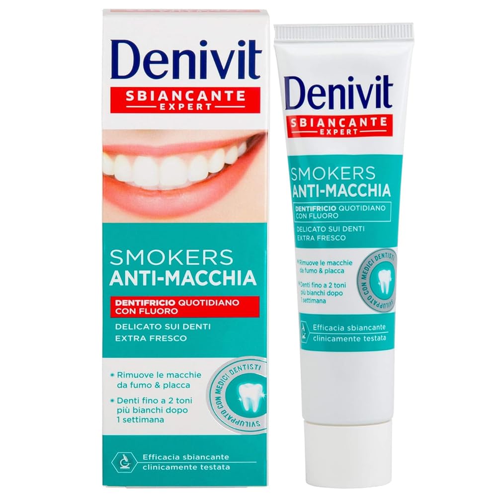 Denivit Dentifricio Sbiancante Smokers Anti Macchia Extra Fresco 50ml