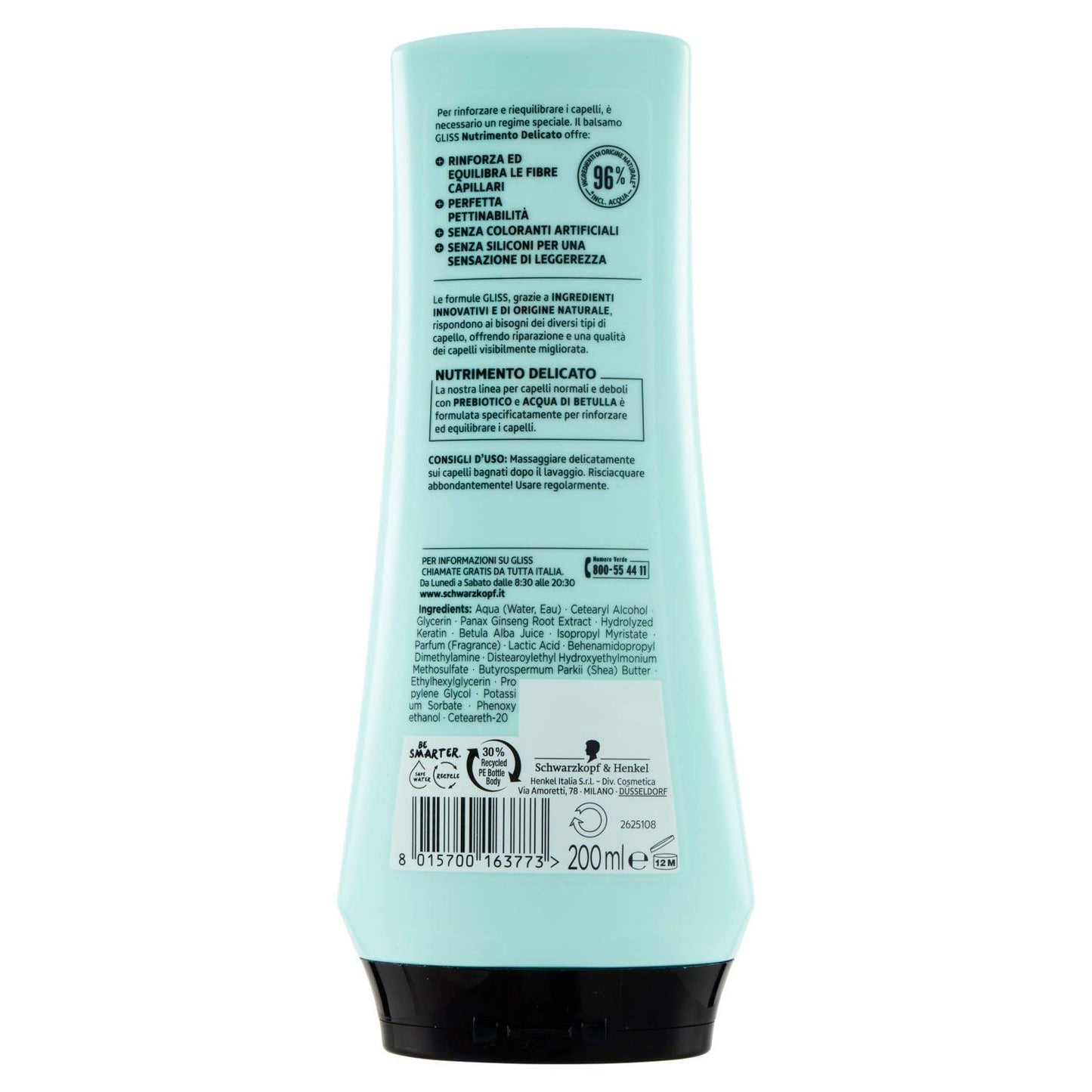 Gliss Balsamo Equilibrato per un Nutrimento Delicato - 200 ml