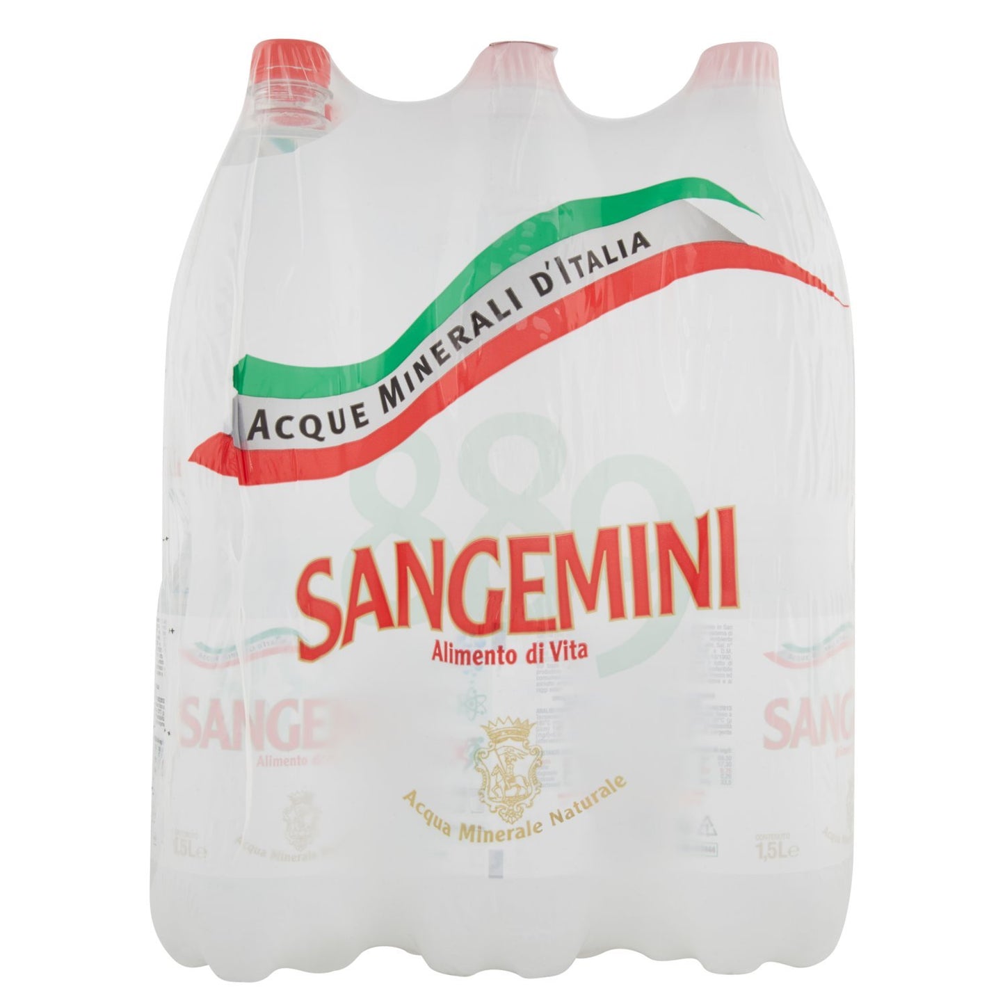 Sangemini Acqua Minerale Naturale - Confezione da 6 Bottiglie x 1.5 l