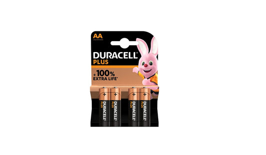 4X Duracell AA Plus Alcalina (1 Blister Da 4 Batterie) 4 Pile Stilo