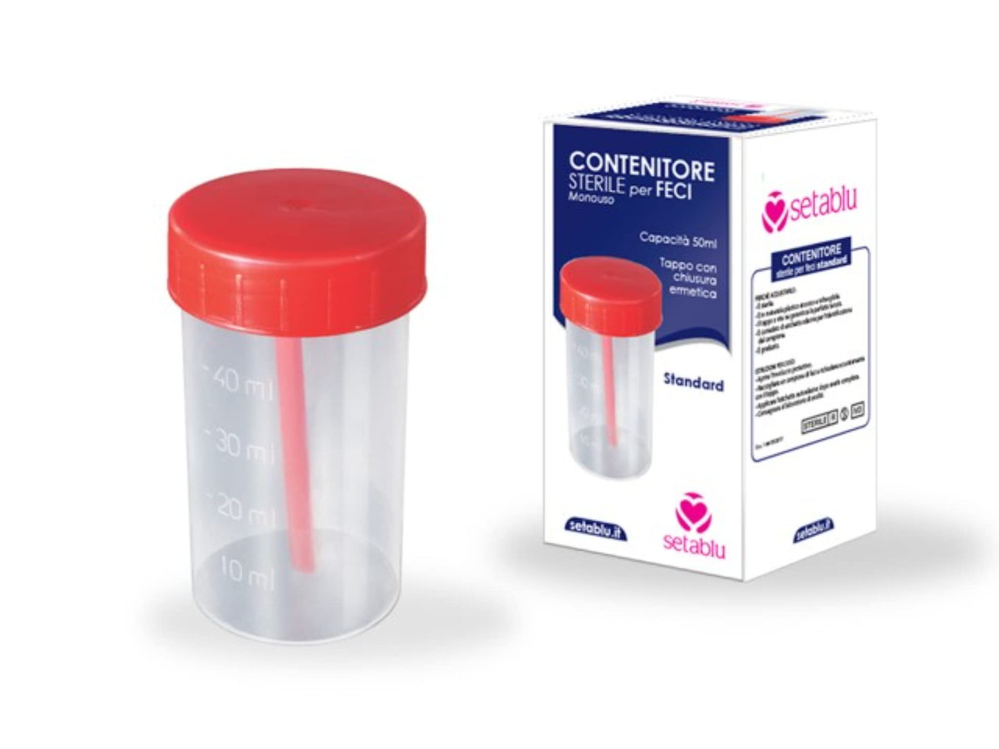 Esseci Italia L.Med. Contenitore STERILE FECI 60ml, Come da Foto