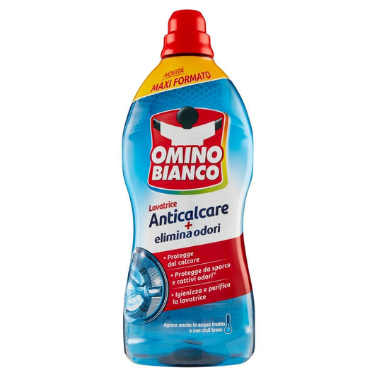 Omino Bianco - Anticalcare Lavatrice Liquido, Protegge da Calcare, Sporco e Cattivi Odori, Azione Igienizzante, 1500 ml