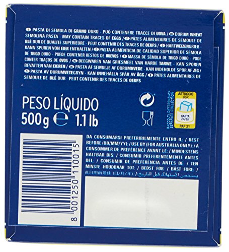 De Cecco Lasagna Semola Riccia - 4 pezzi da 500 g [2 kg]