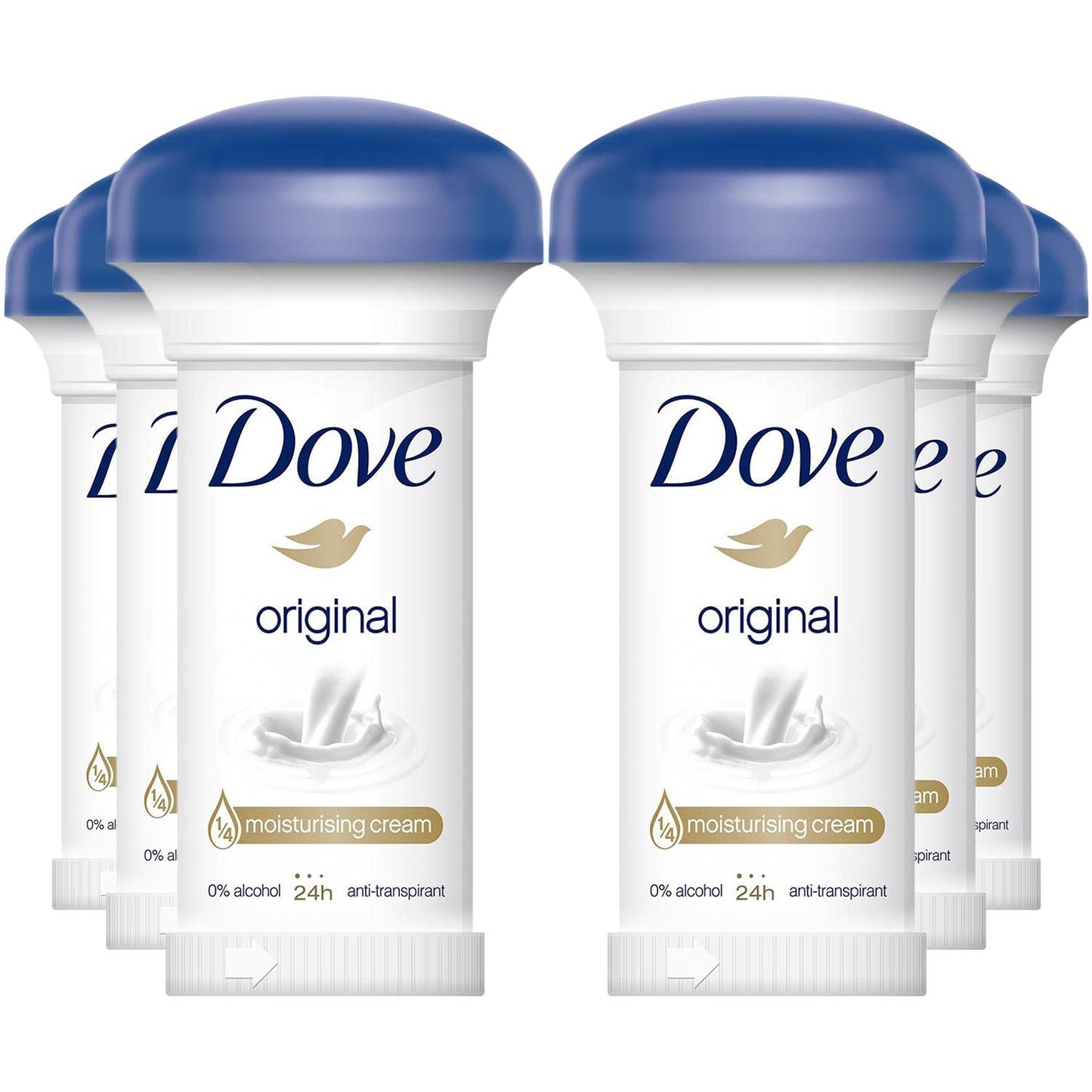 6 x DOVE Deo Persona Crema Original 50 Ml