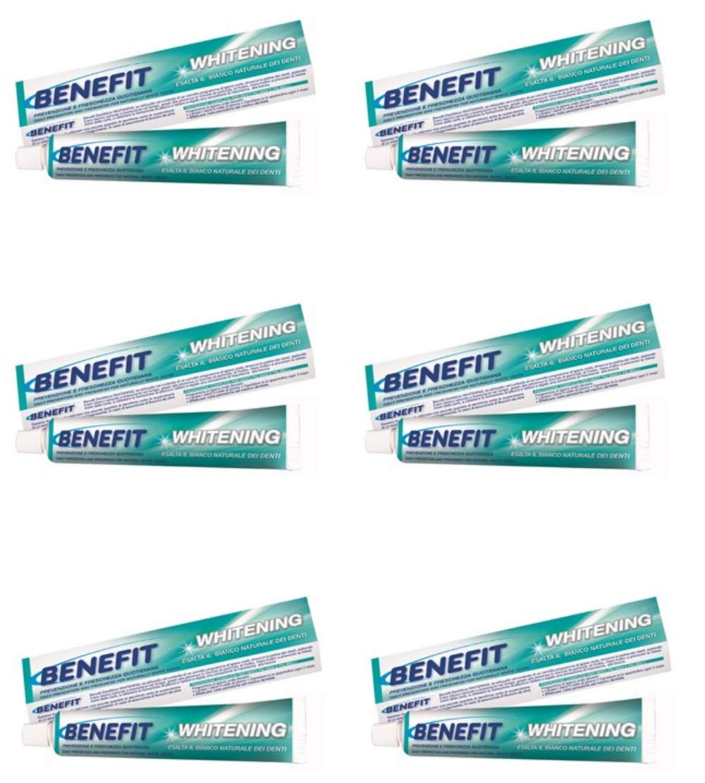 6 x Benefit Whitening Dentifricio 75ml