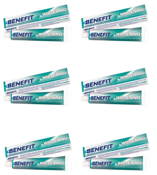 6 x Benefit Whitening Dentifricio 75ml