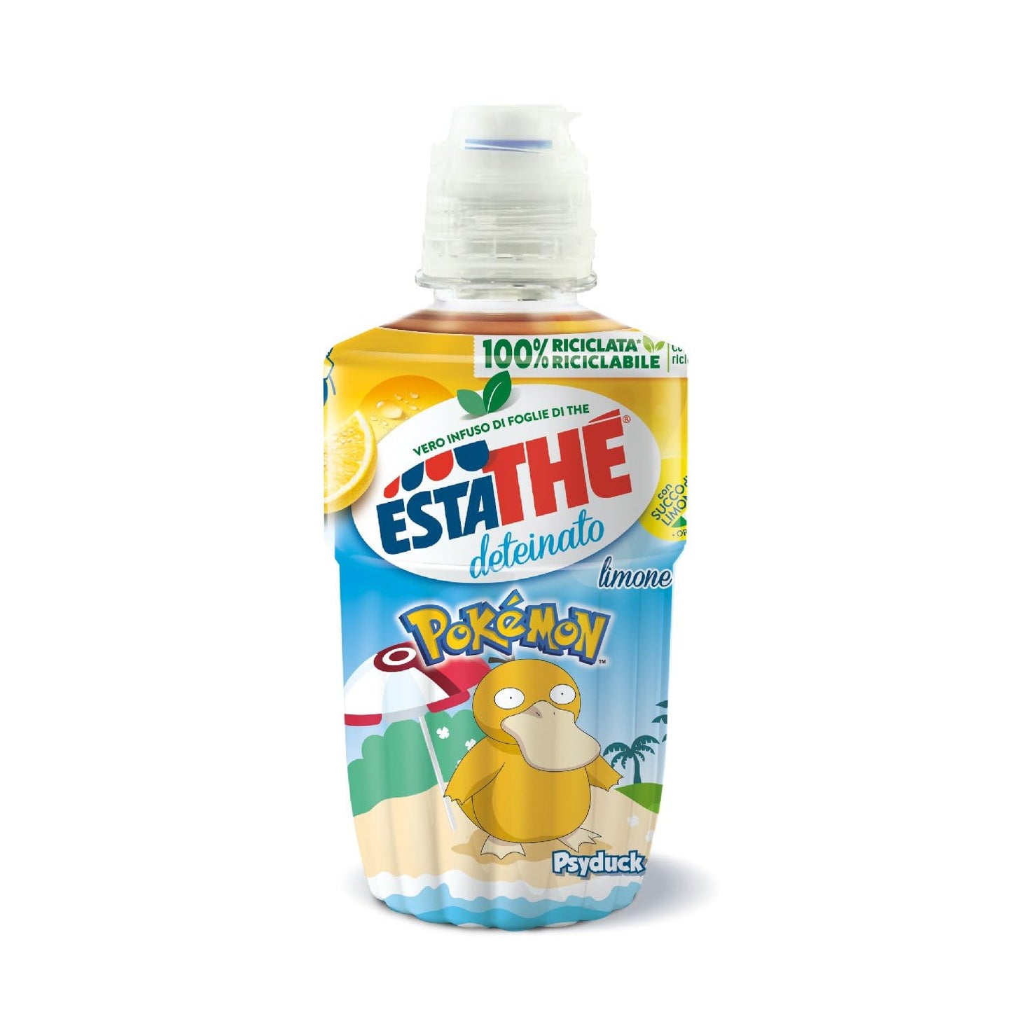 Estathé Deteinato Limone - The Freddo Deteinato con Vero Infuso di Foglie di The e Succo di Limone, Bevanda Analcolica Senza Glutine, 12 Bottiglie da 250 ml