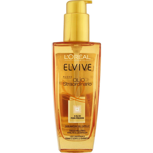 L'Oréal Paris Elvive Olio Straordinario Trattamento Nutriente per Capelli Normali o Secchi, 100 ml
