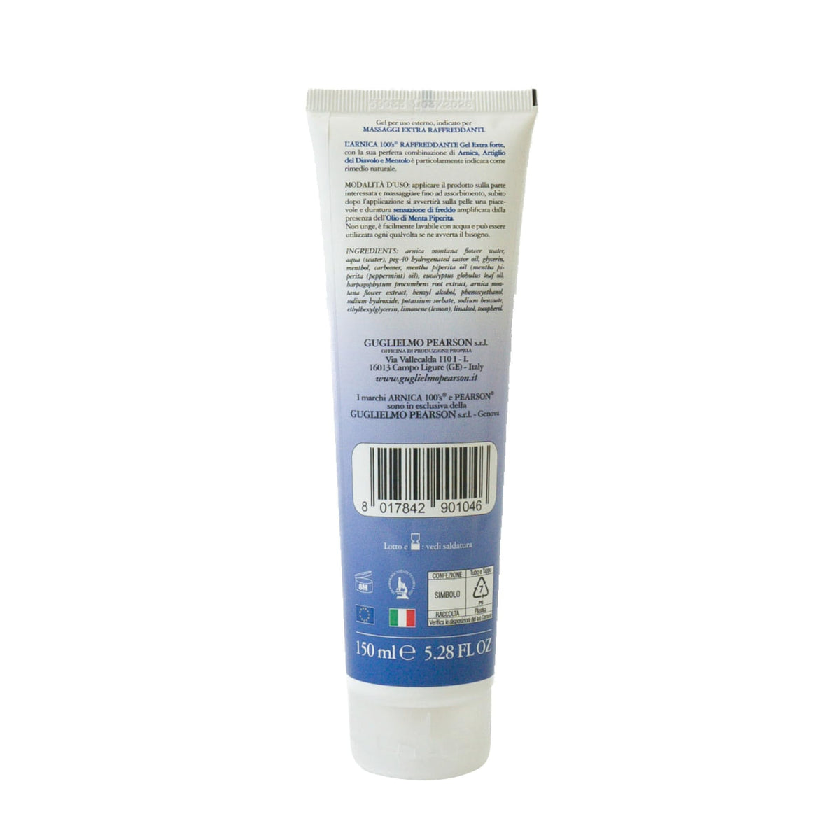 ARNICA 100'S - Gel Extraforte Raffreddante Pearson. Crema Arnica Gel Forte con Artiglio del Diavolo e Mentolo. Pomata Defaticante e Rilassante [150ML]