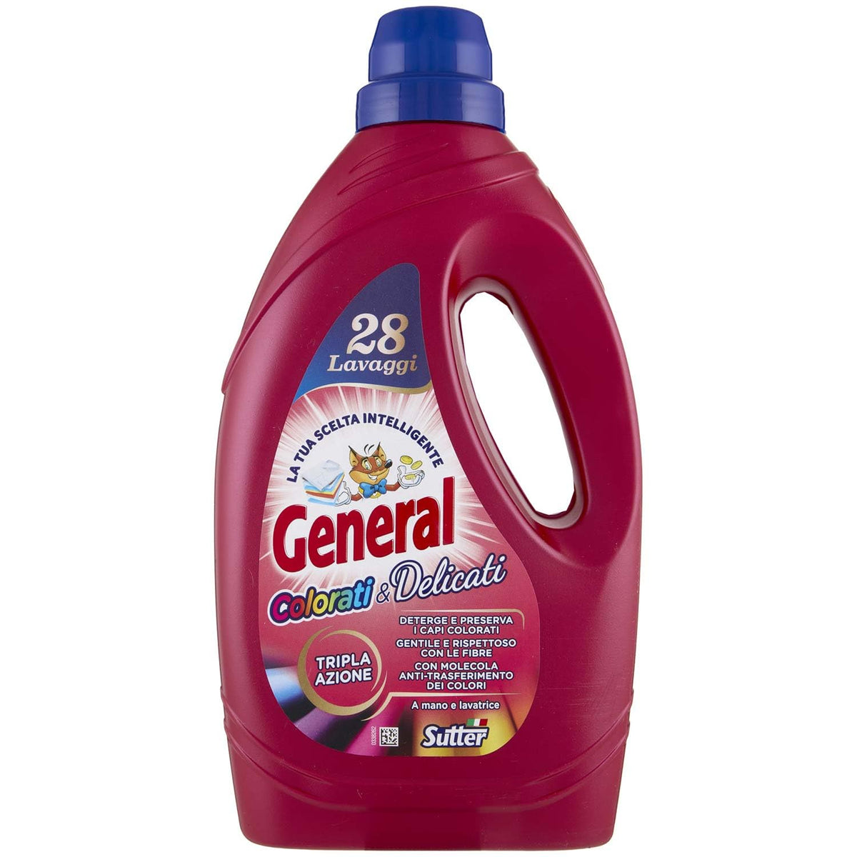 General Detersivo Lavatrice Liquido Colorati E Delicati 28 Lavaggi - 1400ml, 1400ml