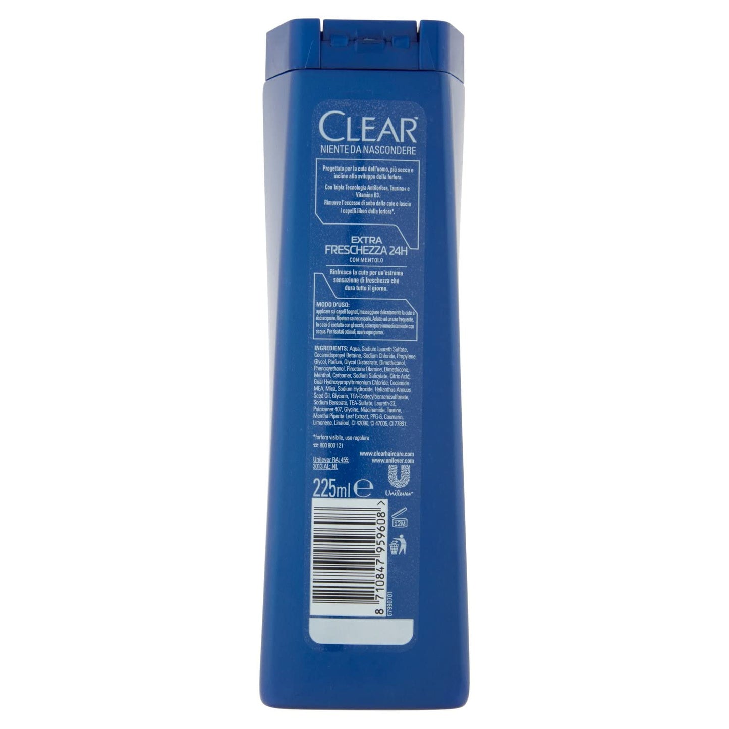 Clear Shampoo Extra Frschezza 24 ore - 225 g