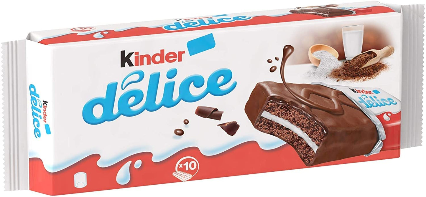 Kinder Delice Cacao - 3 confezioni da 10 pezzi da 42 g [30 pezzi, 840 g] - Multipack 3 Confezioni - Ferrero