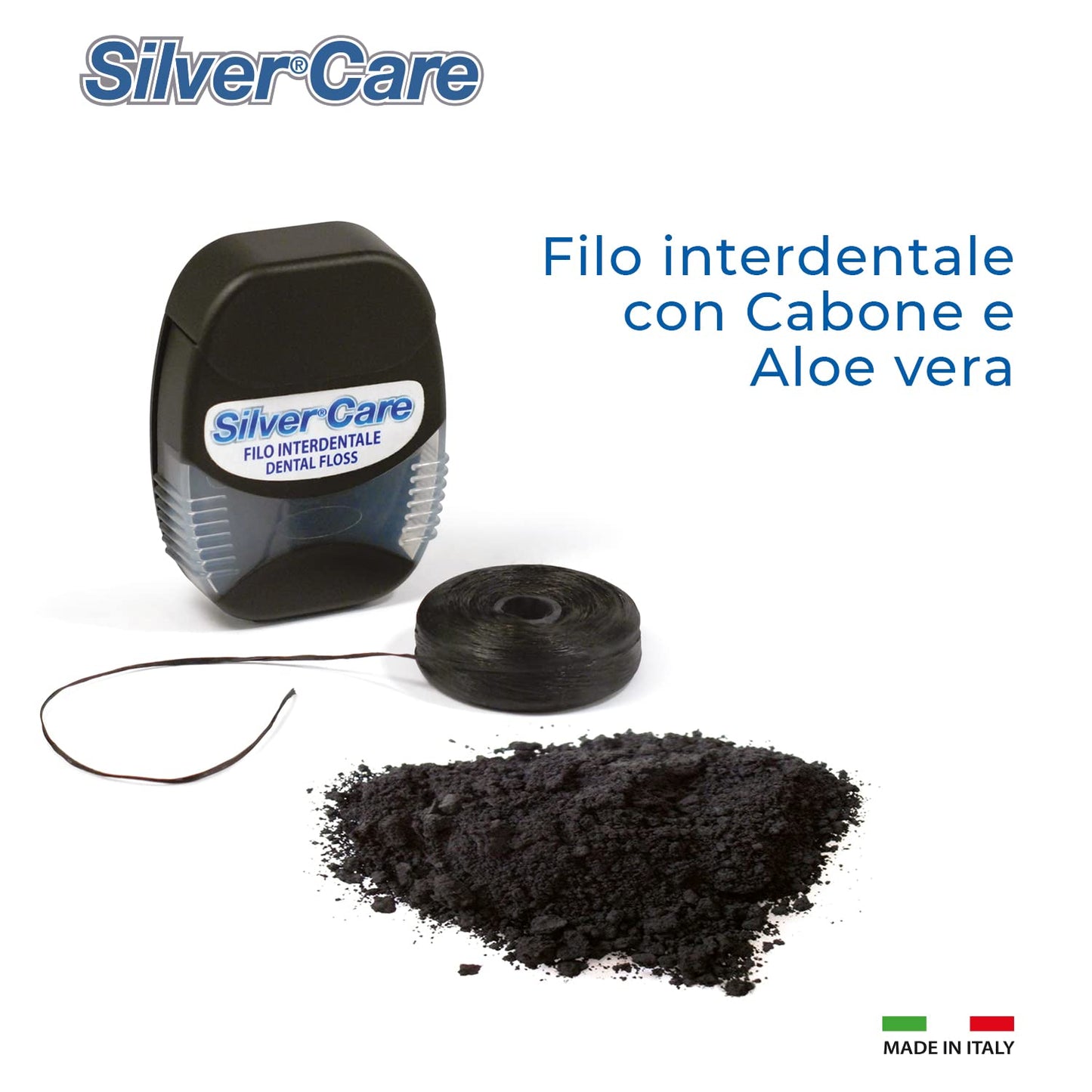 SILVER CARE One Filo Interdentale Carbon, Colori Assortiti