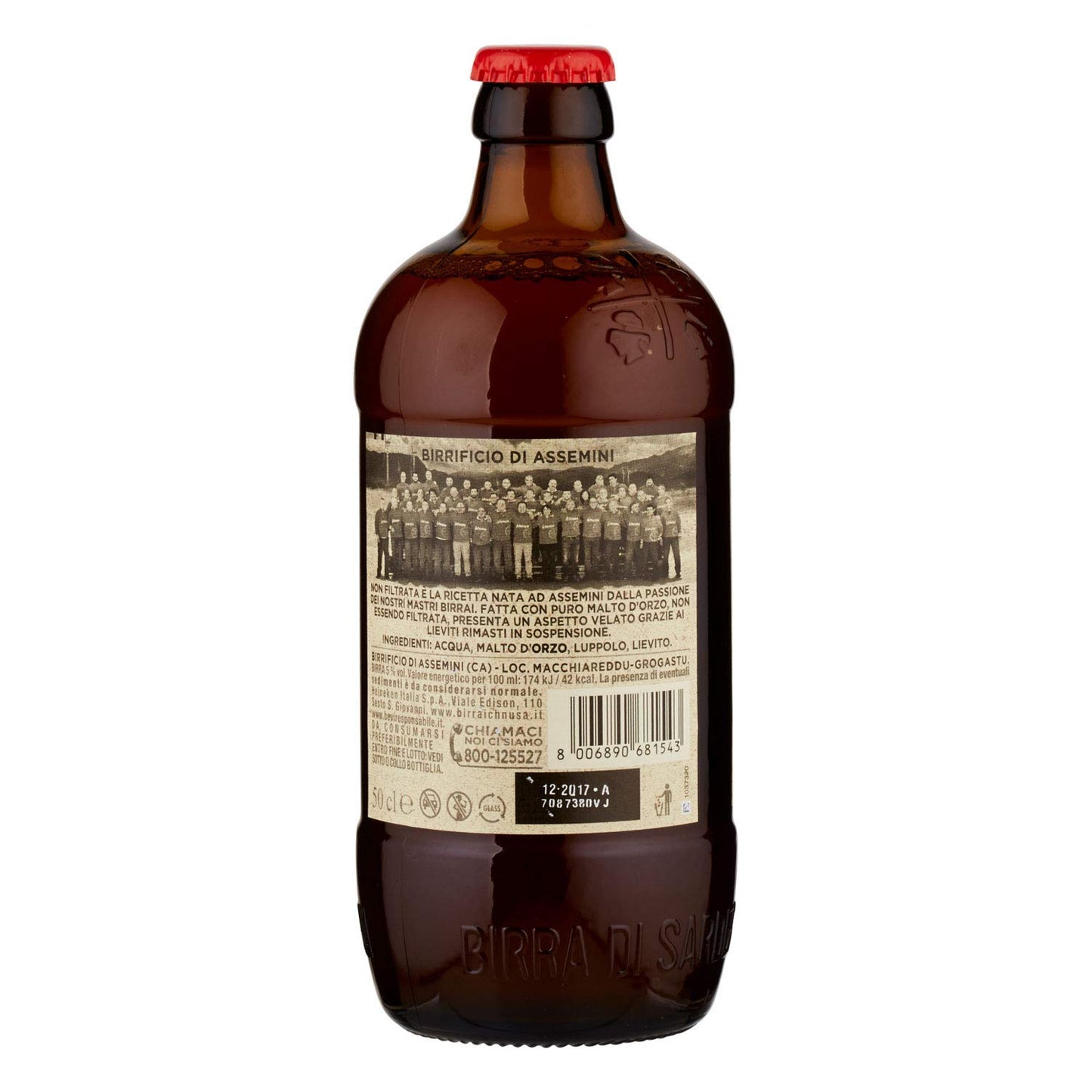 3 bottiglie birra ICHNUSA NON FILTRATA 0,5 L