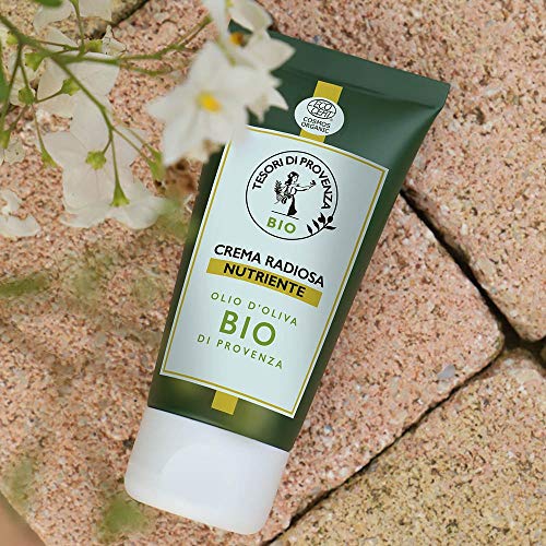 Tesori di Provenza Crema Viso Nutriente Giorno BIO, Crema Radiosa, con Olio d'Oliva Biologico, Ricco in Polifenoli Antiossidanti, 50 ml