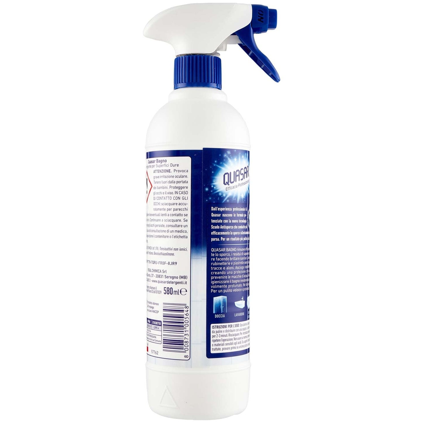 Quasar Detergente Bagno Spray 580ml, 580ml