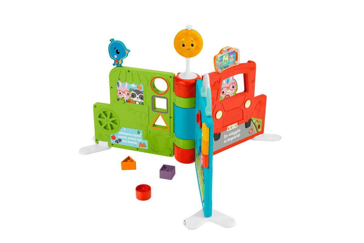 Fisher-Price - Libro Gigante delle Attività 2-in-1, Giocattolo Elettronico Didattico Edizione Italiana, Giocattolo per Bambini 6-36 Mesi, HCL05