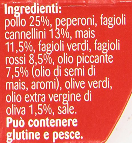 Simmenthal - Piccante: Insalata di Petto di Pollo con Fagiolini Cannellini, Mais e Fagioli Rossi, 1 Lattina da 160 gr