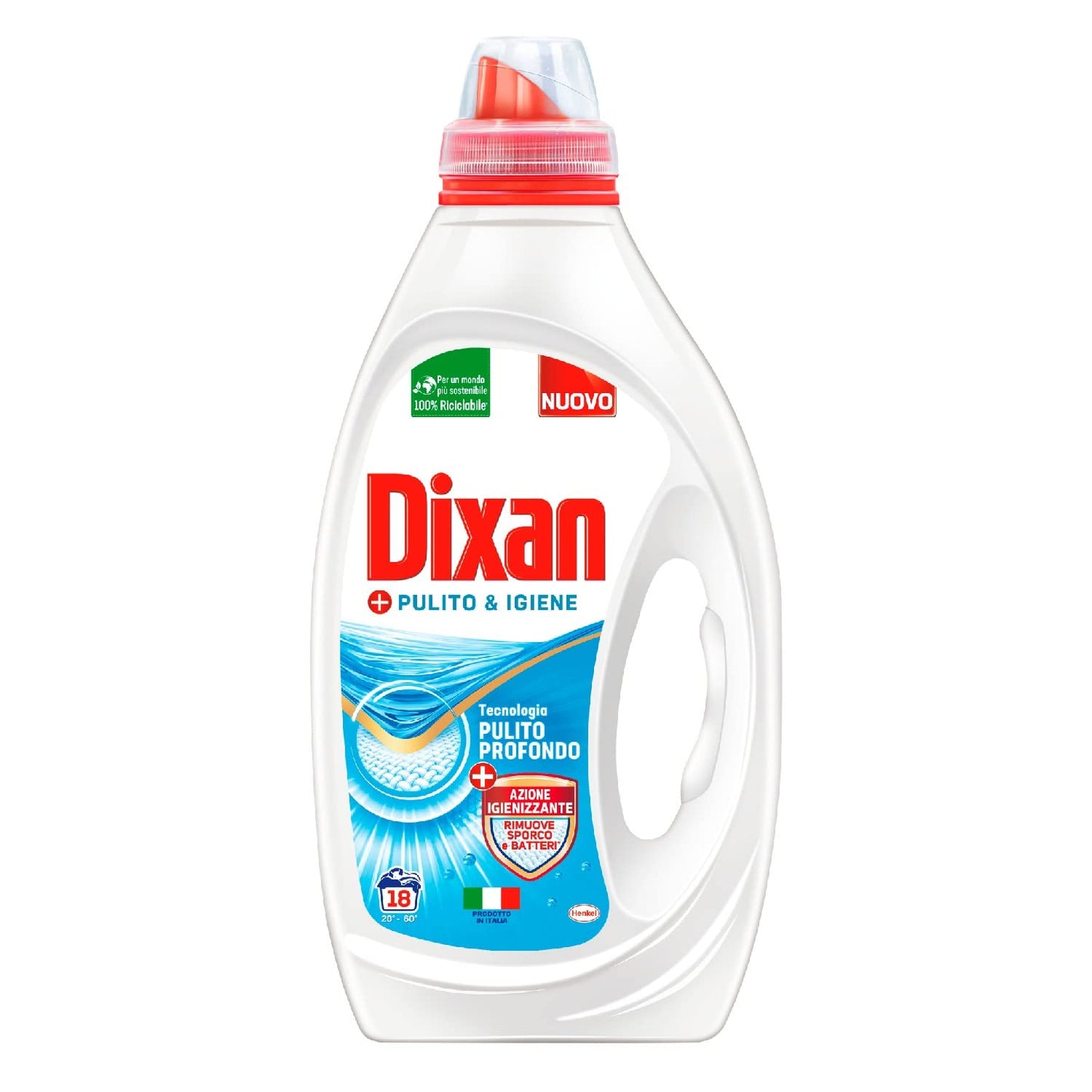 Dixan Detersivo Liquido per la Lavatrice, 900ml