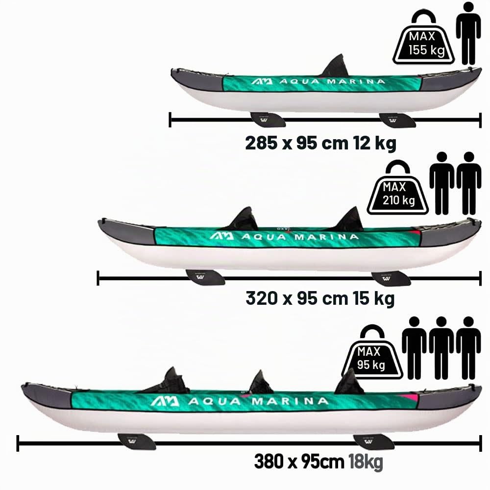 Aqua Marina, Laxo 12'6", Kayak, Multicolore, U, Adulti Unisex.
