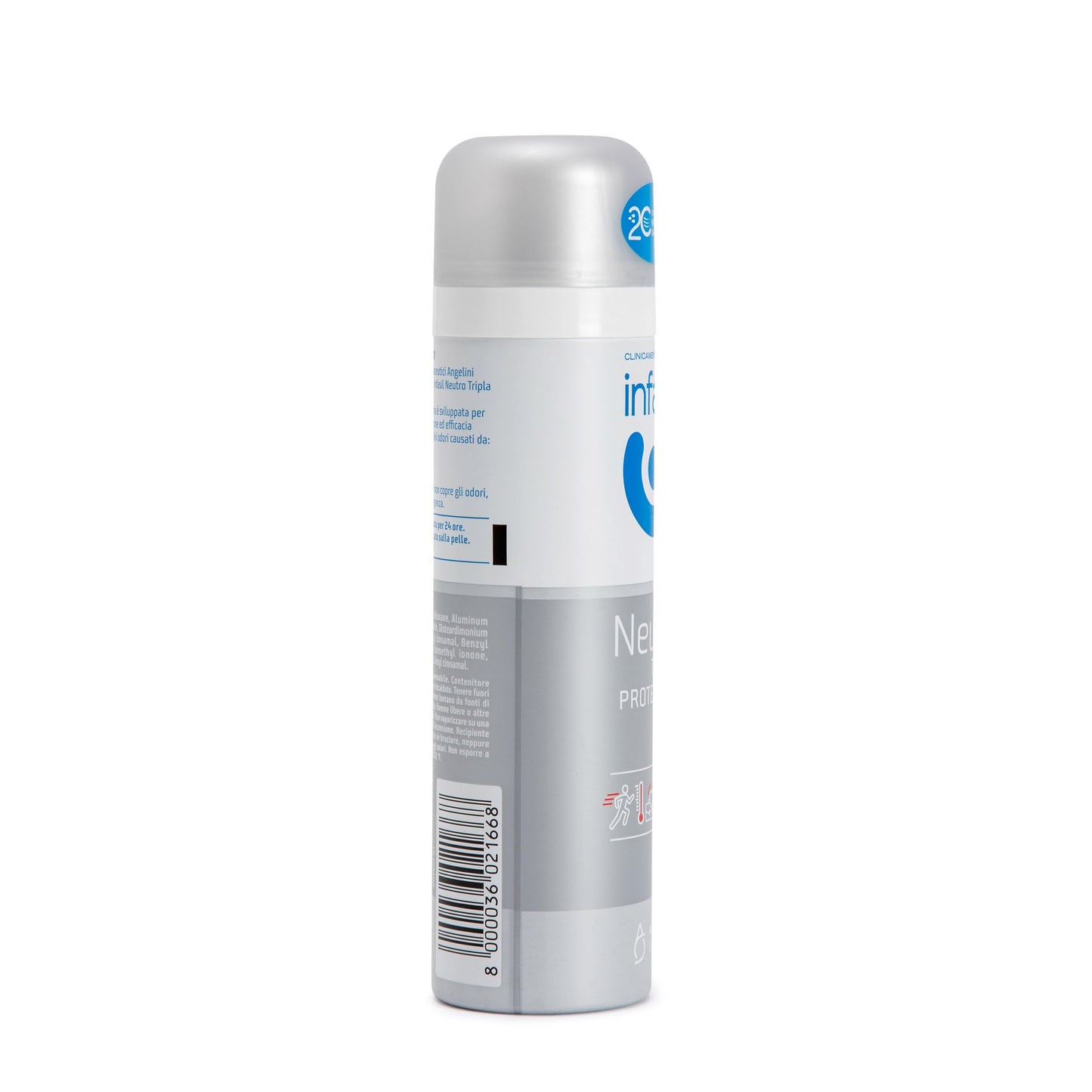 Infasil Deodorante Spray Neutro Tripla Protezione, Contro Sudore e cattivi odori, Efficace Fino a 24H, Deodorante Senza Alcool, con Molecola 2C, 150 ml
