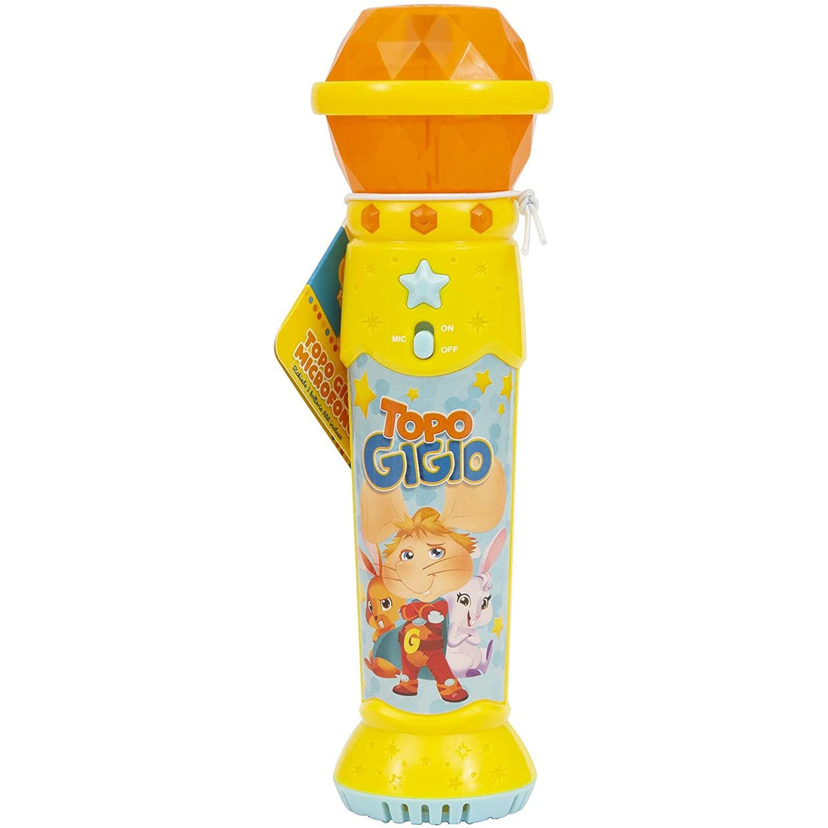 Topo Gigio - Microfono con Luci e Suoni, Voce Originale e Canzone "Sveglia Presto", Effetti Luminosi e Sonori, per Bambini dai 3 Anni, Giochi Preziosi