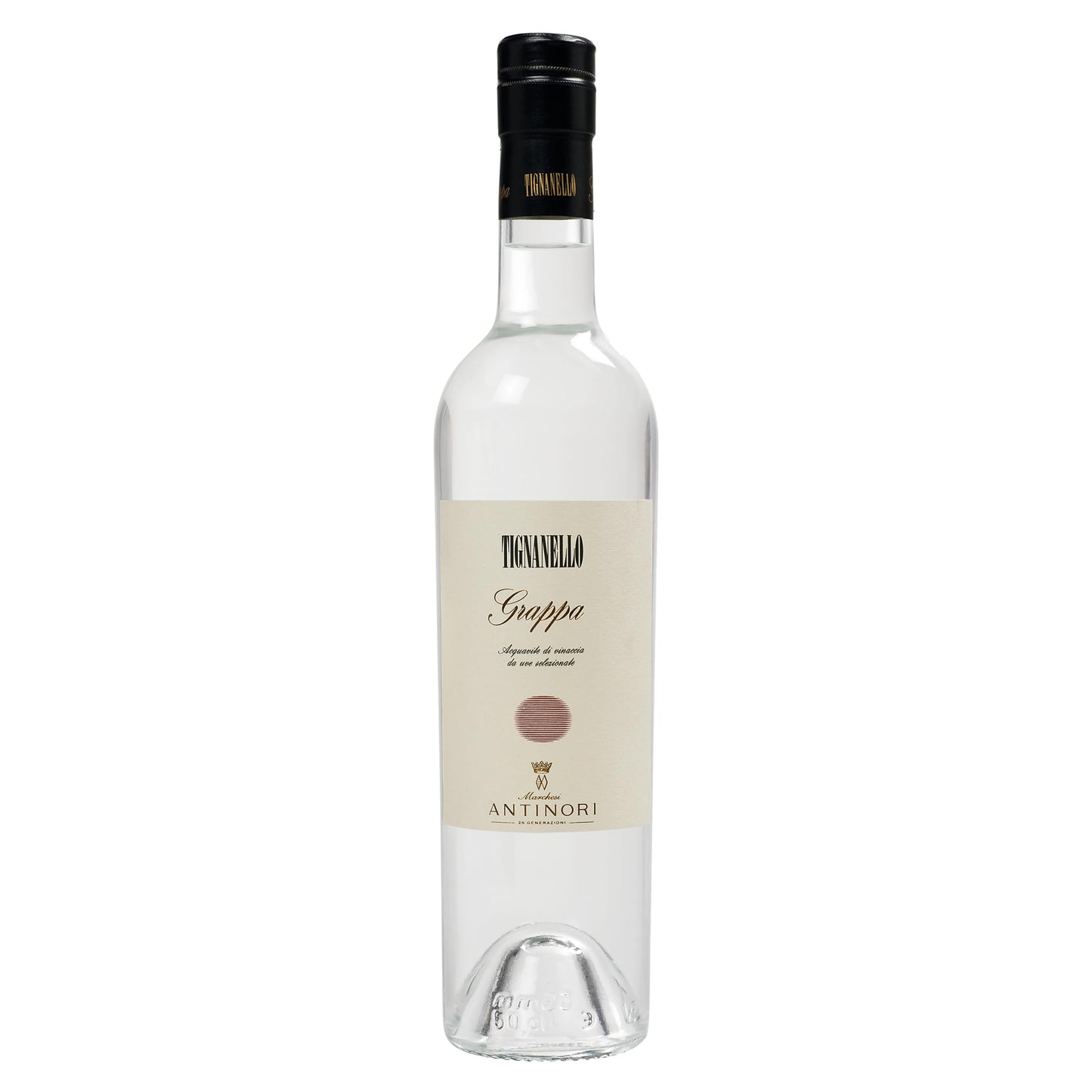 Antinori Grappa Tignanello | Acquavite di Vinaccia da Uve Selezionate | Confezione da 6 Bottiglie da 500ml