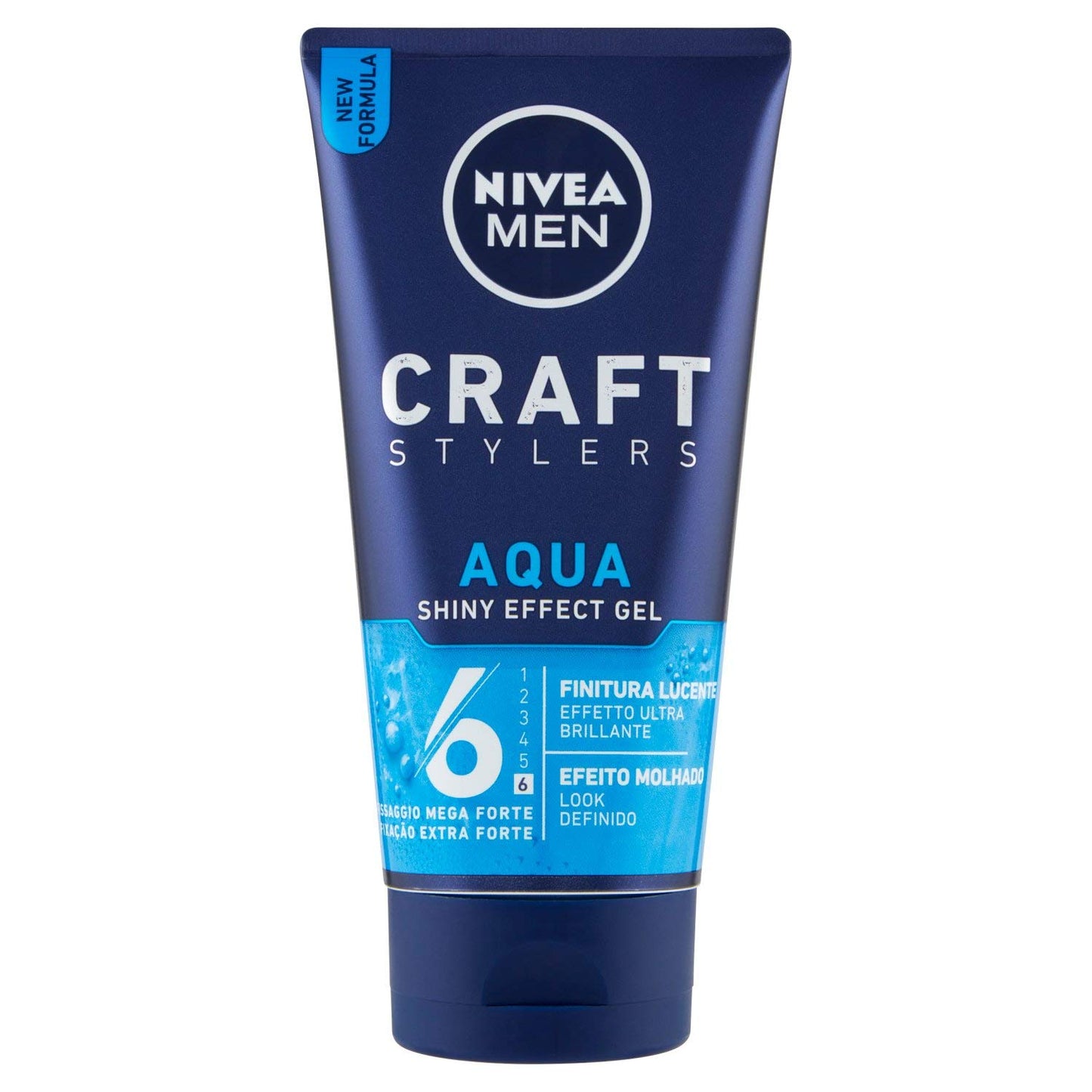 NIVEA MEN Styling Aqua Gel Capelli Effetto ultra bagnato con fissaggio mega forte, Wet Look, 150ml