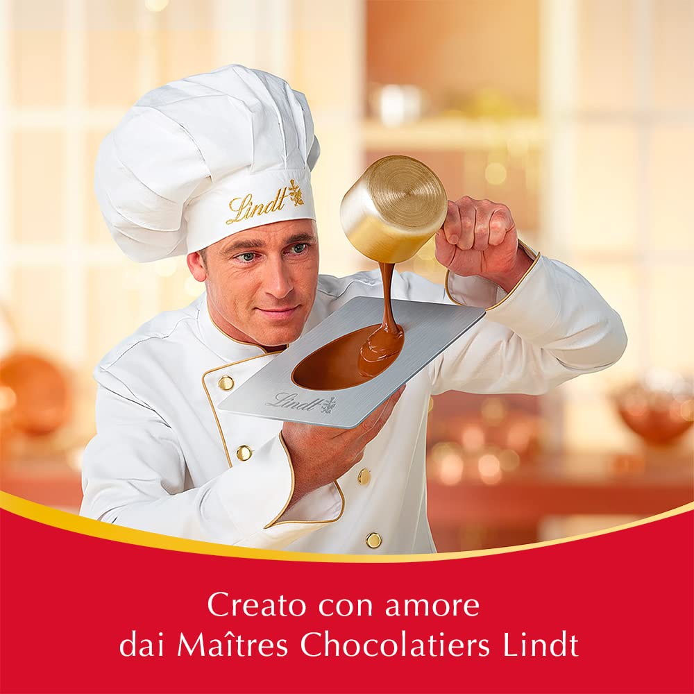 Lindt LINDOR Uova di Pasqua Cioccolato al Latte, Uovo al Cioccolato al Latte Doppio Strato con Sorpresa, 360g
