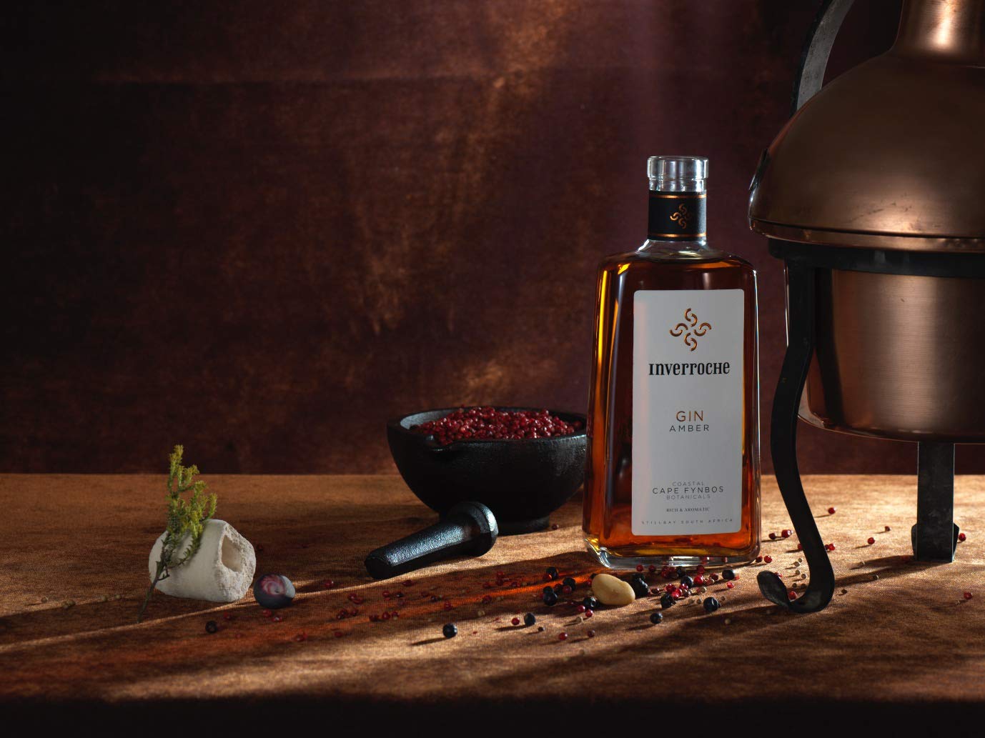 Inverroche Amber Gin, Super-preium Gin dal Sud Africa, vol 43%, 70CL