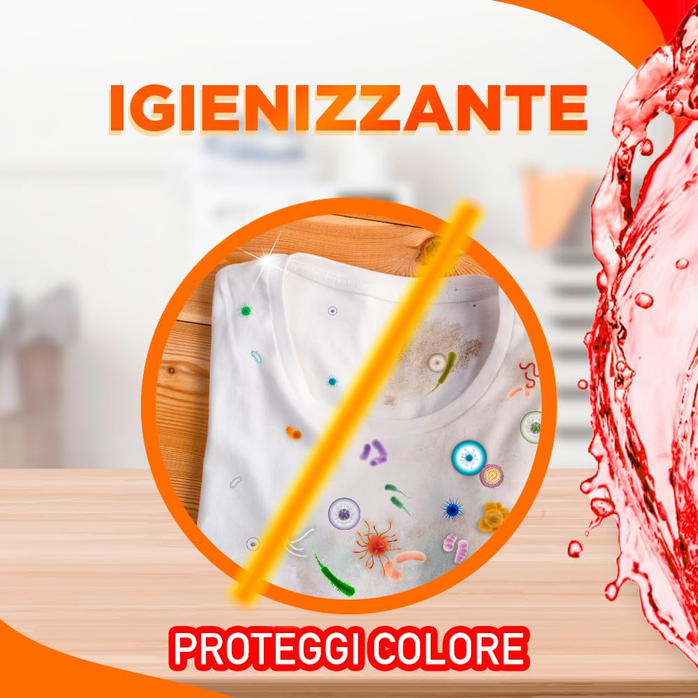 Sole Detersivo Lavatrice Proteggi colore 145 Lavaggi, (5x29), Formula igienizzante, Detersivo Lavatrice Liquido Proteggi colore, rimuove le macchie a basse temperature
