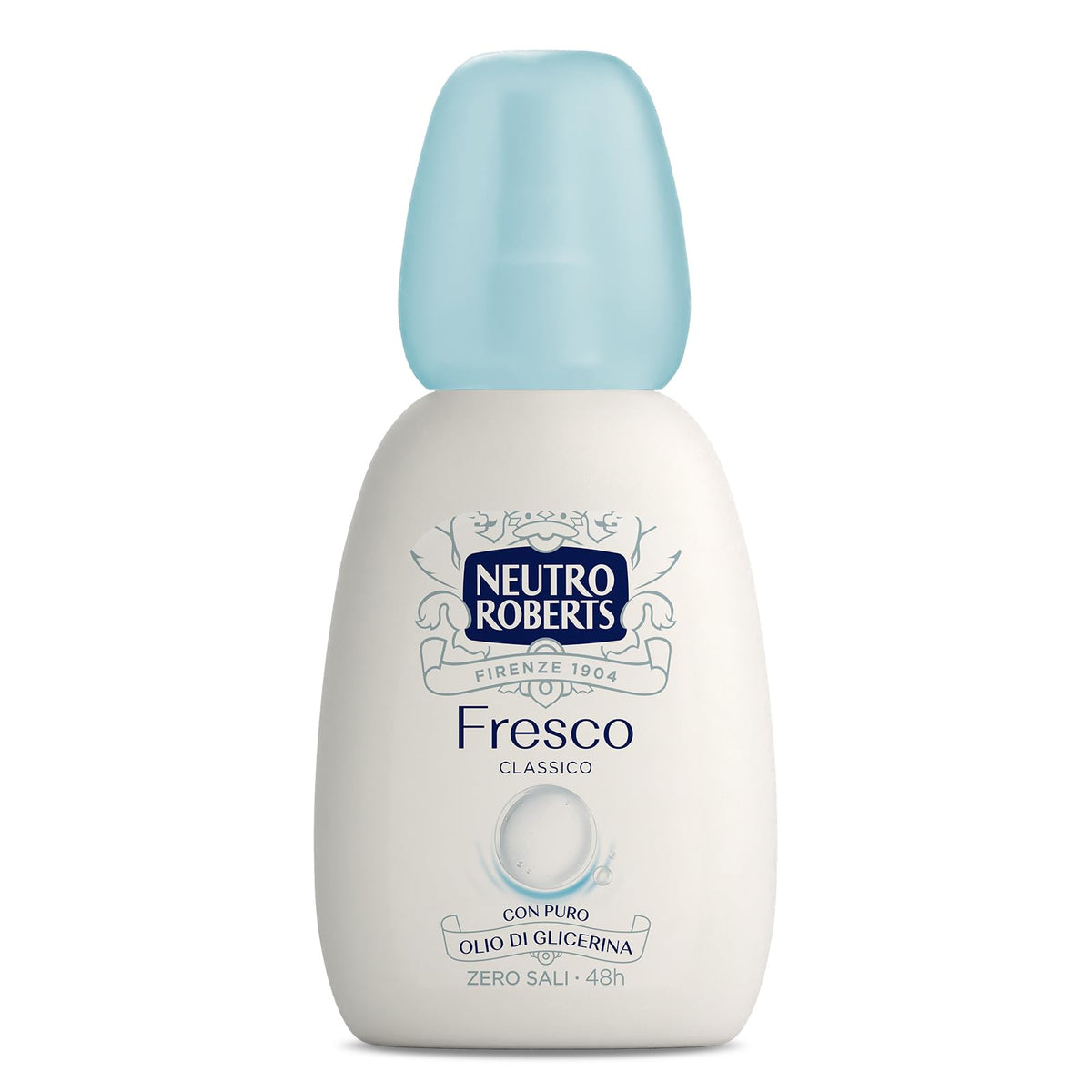Neutro Roberts, Deodorante Vapo Fresco Classico, Zero Sali di Alluminio, Con Puro Olio di Glicerina, Deodorante Uomo e Donna, Plastica 100% riciclata, 75 ml, Zero gas 48h
