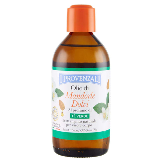 I Provenzali Olio Corpo di Mandorle Dolci Tè Verde, 200ml