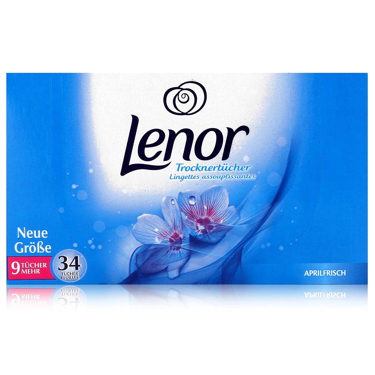 Lenor – Panni per asciugatrice, profumo “Risveglio primaverile”, 34 panni, per la cura della biancheria in asciugatrice (confezione da 8)