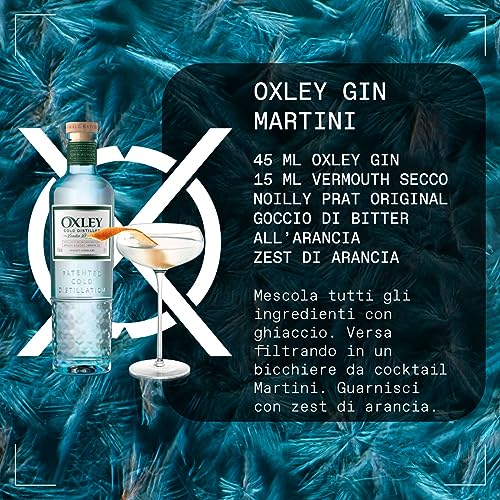 Oxley Small Batch Premium Gin, 47% Vol., 70cl / 700ml, distillato a freddo a temperature glaciali per esaltare al massimo i botanical