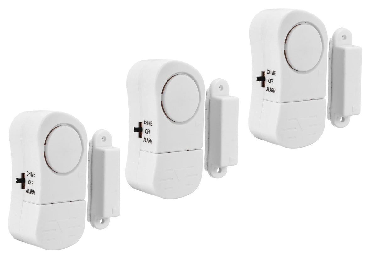 Electraline 58401 Allarme Perimetrale Wireless Sensore porte e finestre, Confezione da 3 pezzi