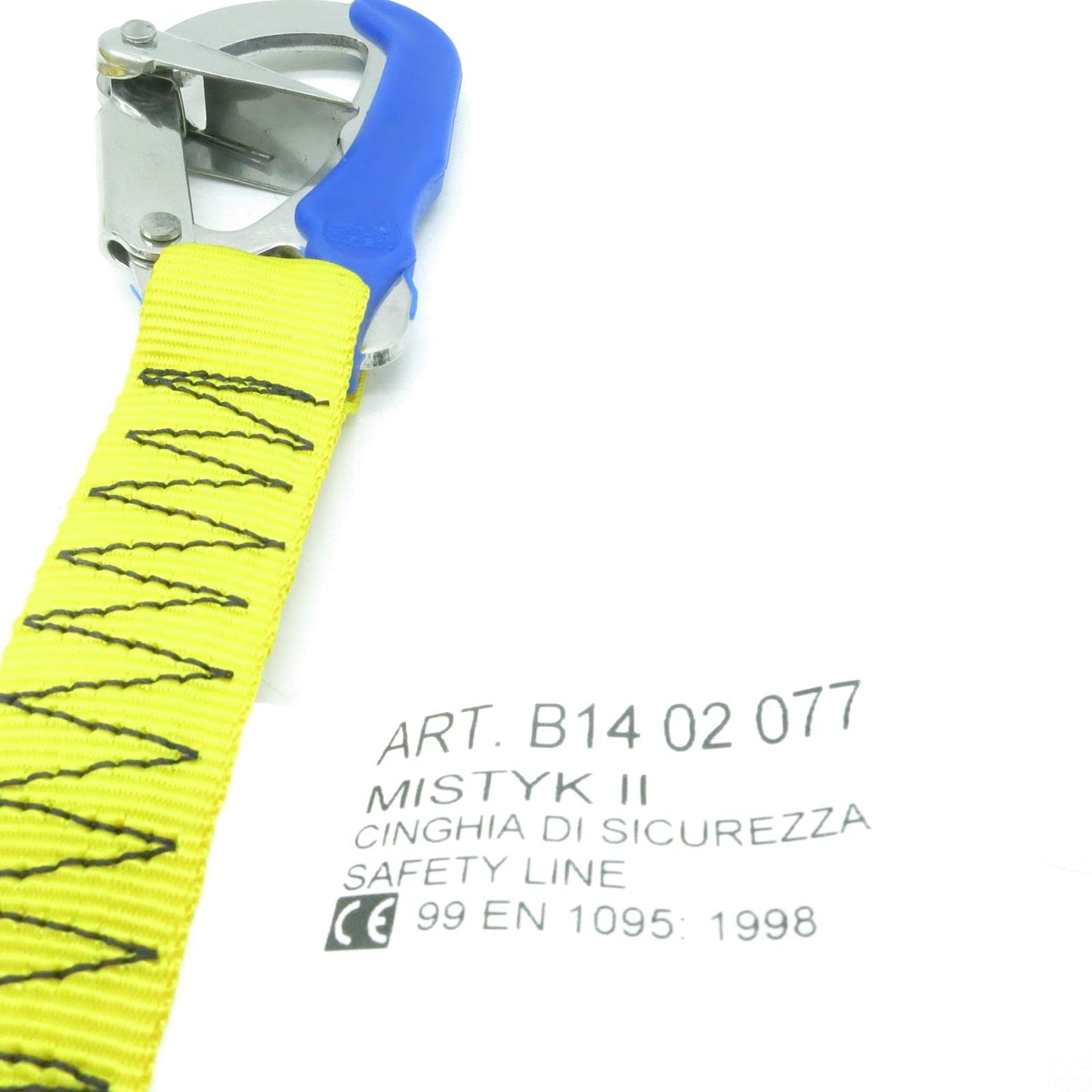 Trem-Cinghia Elastica Ombelicale Due Moschettoni Omologata CE Tenuta Kg: 2000 L cm: da 100 a 190