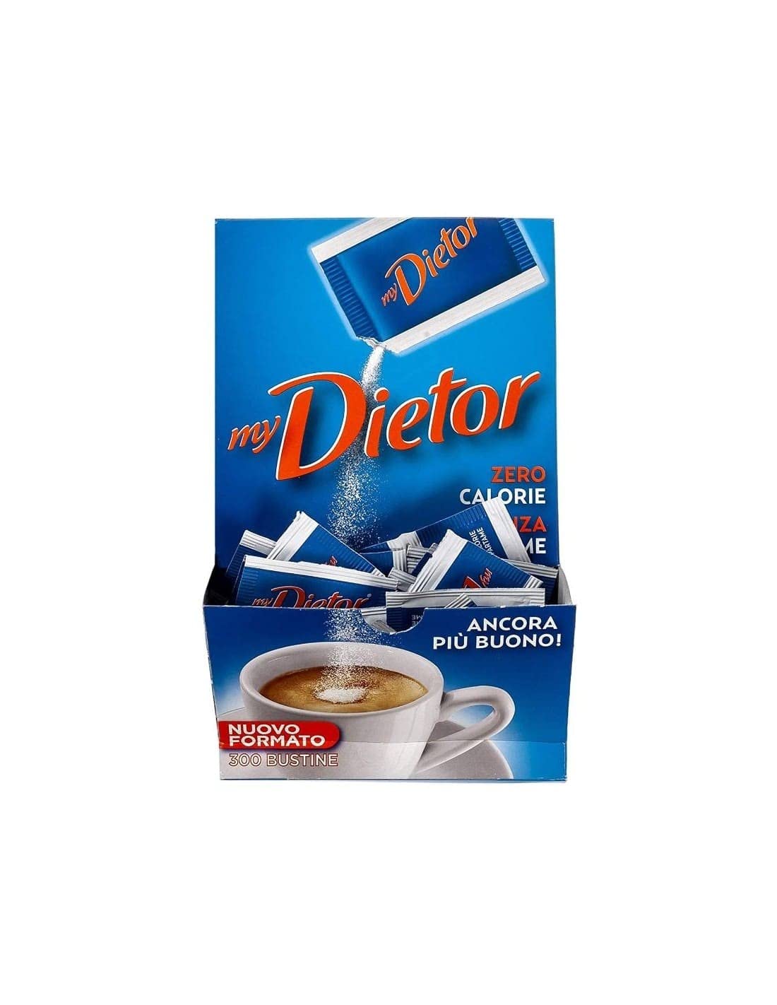 Dietor - MyDietor Dolcificante Naturale 0 kcal, Senza Glutine, Senza Aspartame - 8 Confezioni da 300 Bustine Ciascuna