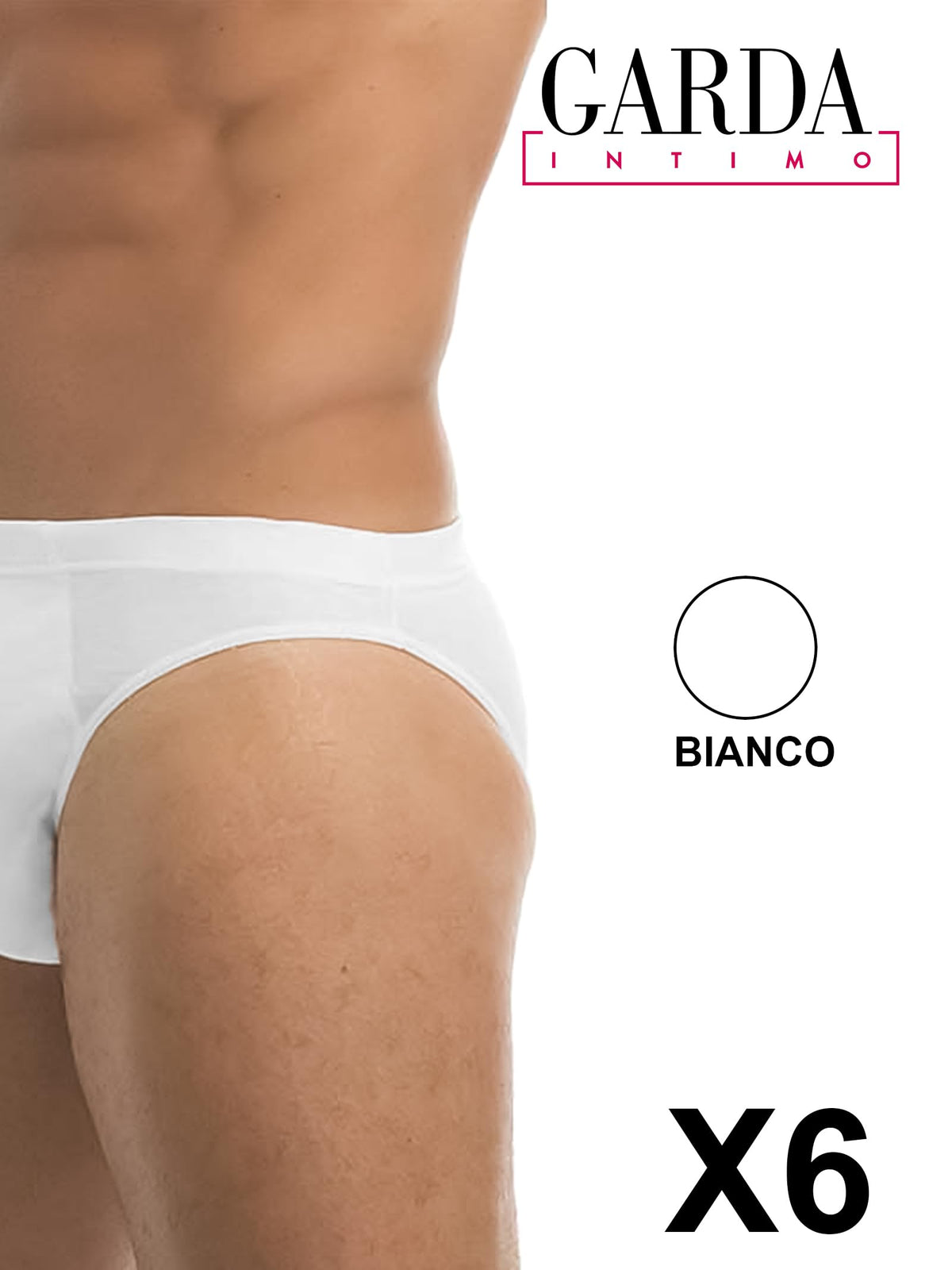 GARDA - 6 Slip Uomo 100% Cotone Filo di Scozia, Minislip,Basso Elastico Ricoperto, Art. 0952