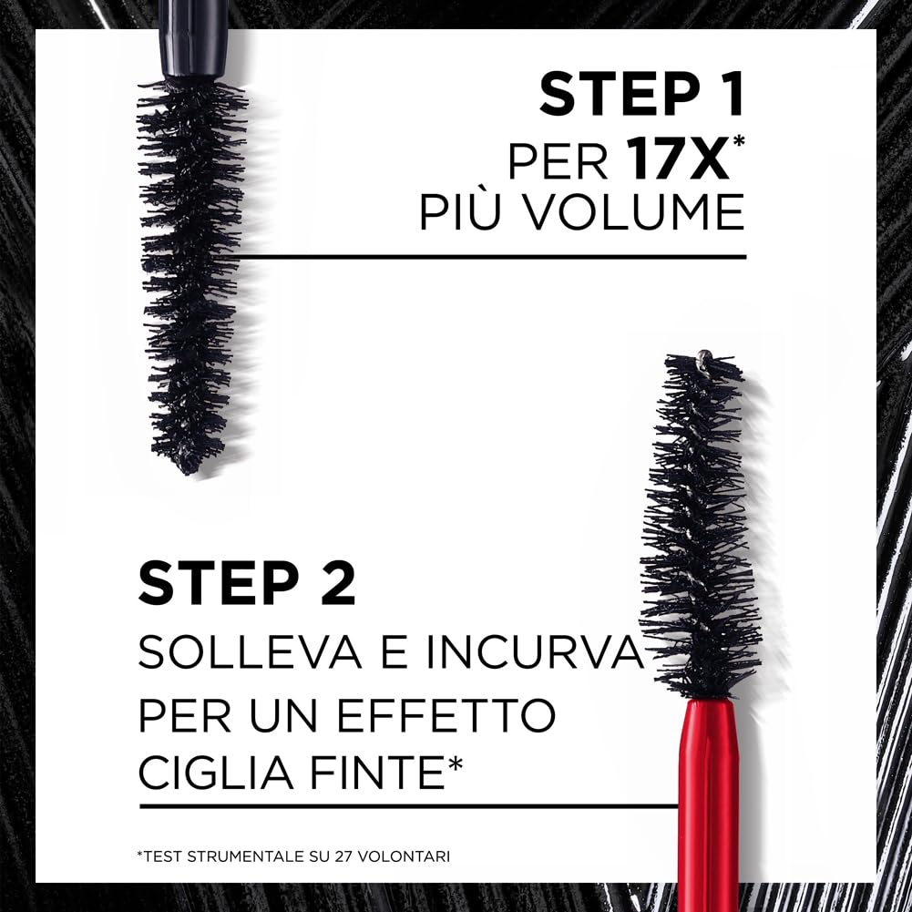 L'Oréal Paris Mascara Pro XXL Lift, Per Ciglia Effetto Laminazione, Incurva e Solleva, Risultato Fino a 24H a Prova di Sbavatura e No Trasfer, Formula Arricchita con Pro-Keratina, 12 ml