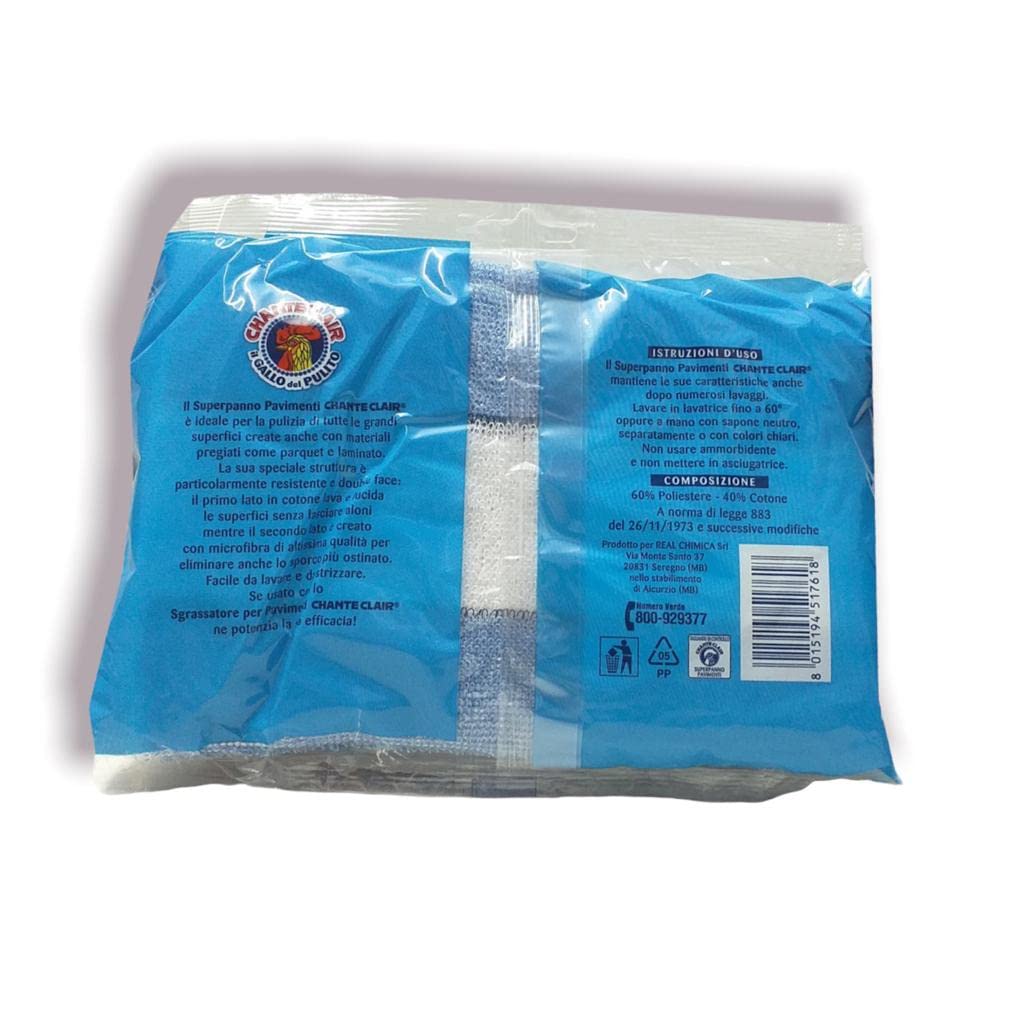 Chanteclair super panno pavimenti pulizia tutte le superfici cotone e microfibra pulisce a fondo