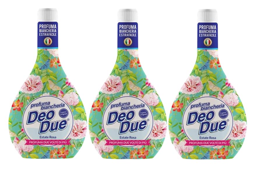 DEO DUE PROFUMA BIANCHERIA ESTATE ROSA 250 ML CONFEZIONE DA 3 PEZZI