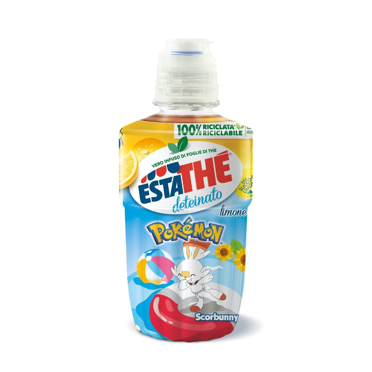 Estathé Deteinato Limone - The Freddo Deteinato con Vero Infuso di Foglie di The e Succo di Limone, Bevanda Analcolica Senza Glutine, 12 Bottiglie da 250 ml