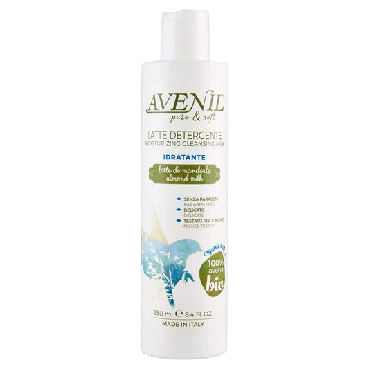 Avenil Pure & Soft Latte Detergente Idratante Latte di Mandorla, 250ml