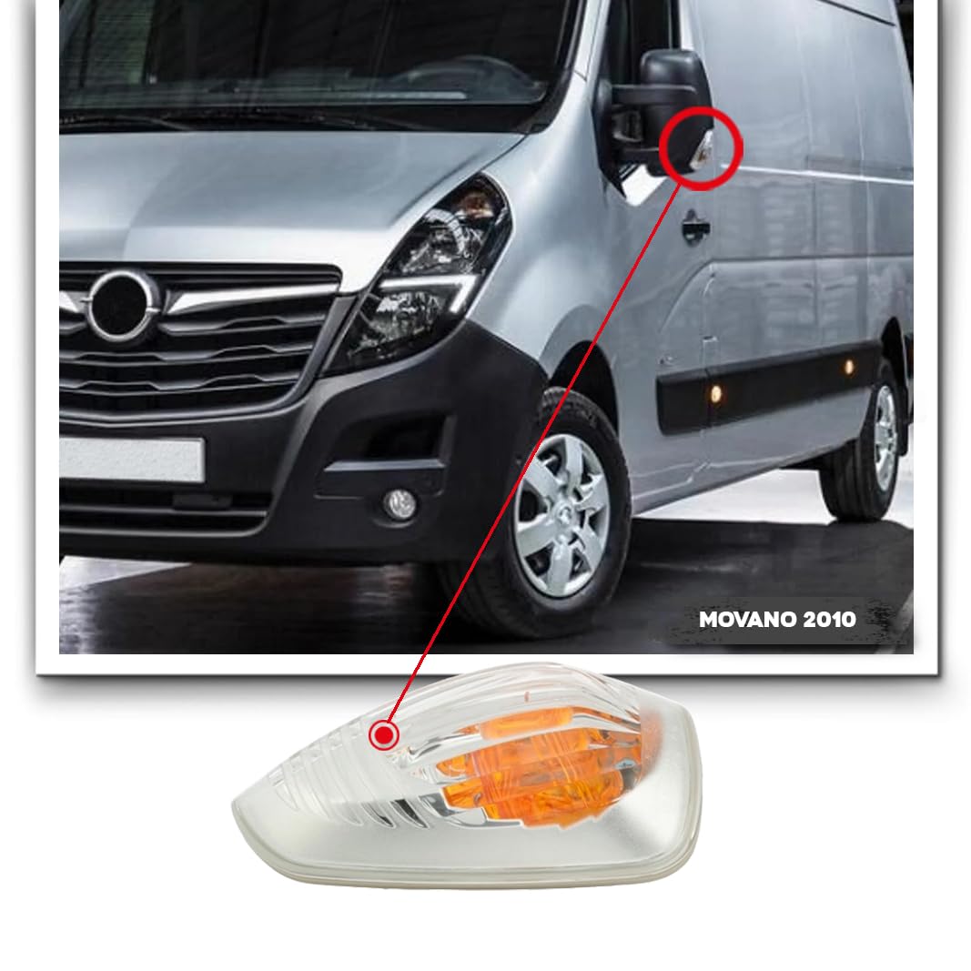 CG94 - FANALE RETROVISORE RENA-ULT MASTER 2010 - OP-EL MOVANO 10'- NV 400 ARANCIO 16W SX