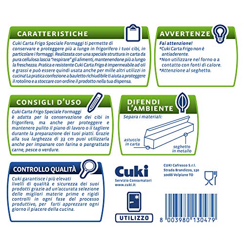 Cuki Carta Frigo - 16 metri - larghezza 33 cm