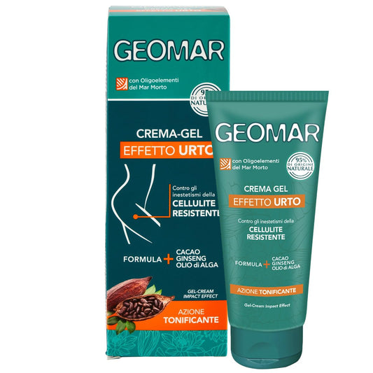 GEOMAR | Crema Gel Effetto Urto, Azione Tonificante Contro gli Inestetismi della Cellulite Resistente, Ingredienti 95% di Origine Naturale, Made in Italy, 200 ml