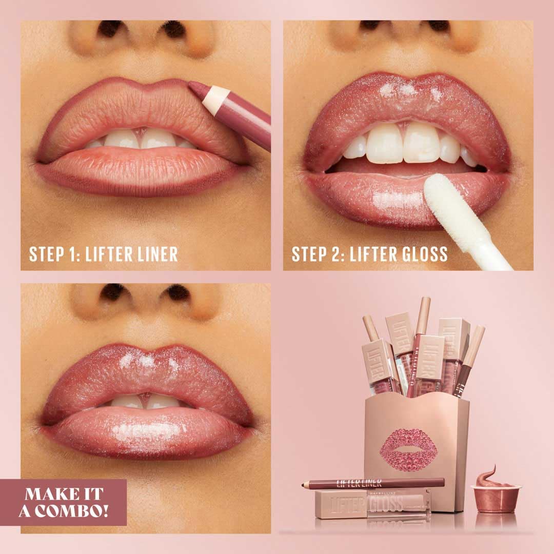 Maybelline New York Matita Labbra, Labbra Rimpolpate, Liftate e con Contorni Definiti, Texture Cremosa e Idratante, Con Acido Ialuronico e Olio di Jojoba, Lifter Liner, Tonalità: 007 Big Lift