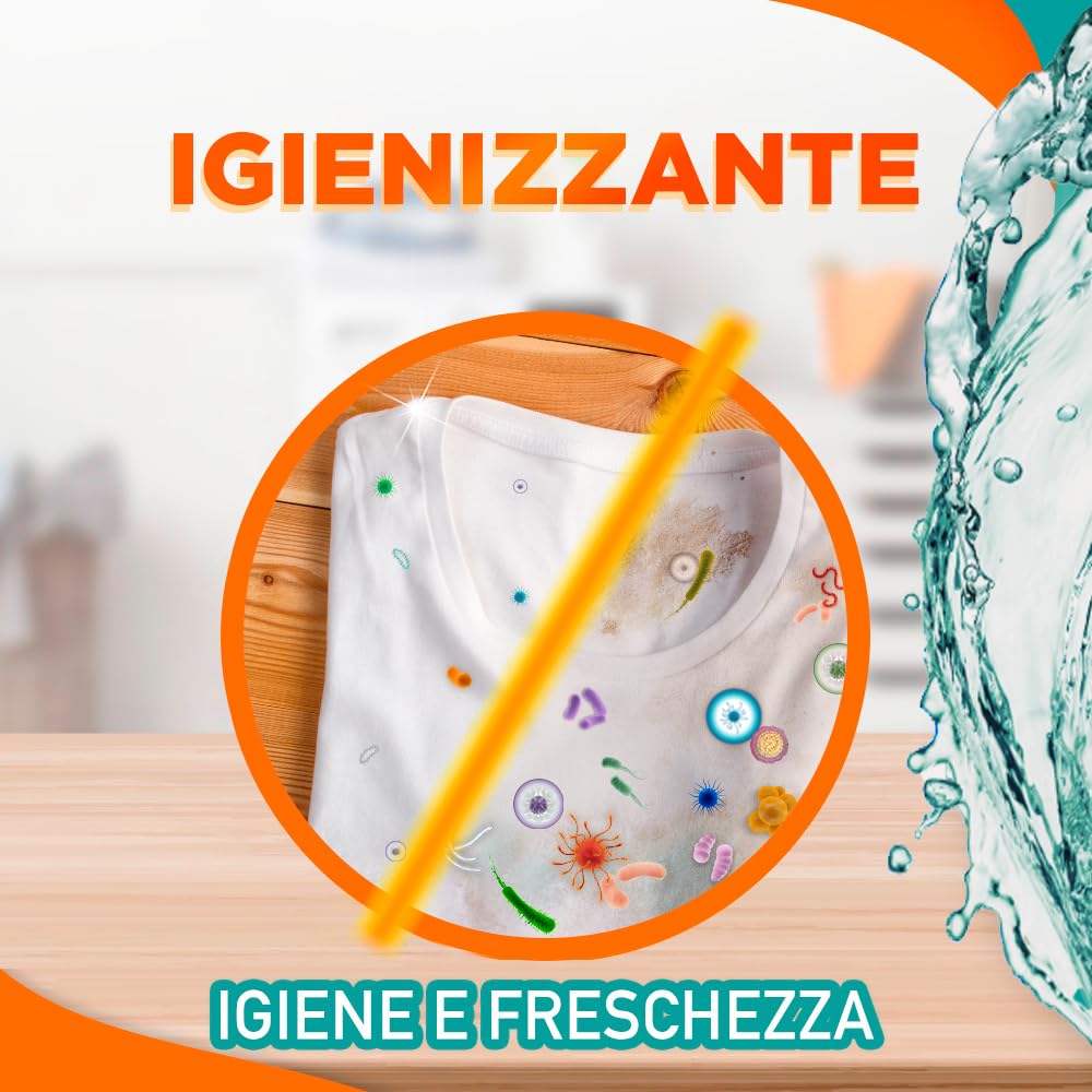 Sole Detersivo Lavatrice Igiene e Freschezza 205 Lavaggi, (5x41), Formula igienizzante, Detersivo Lavatrice Liquido Igiene e Freschezza, contro batteri e cattivo odore