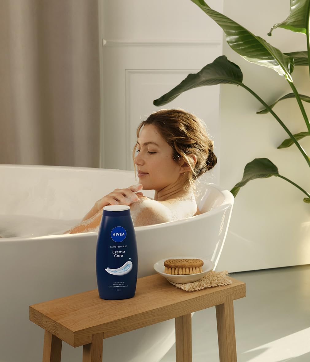 Nivea Bagnodoccia Detergente Corpo Creme Care Formula Biodegradabile con Profumo dell'Originale Nivea Creme Docciaschiuma ad Azione Idratante Nutriente per Tutti i Tipi di Pelle - 6 Flaconi da 650ml
